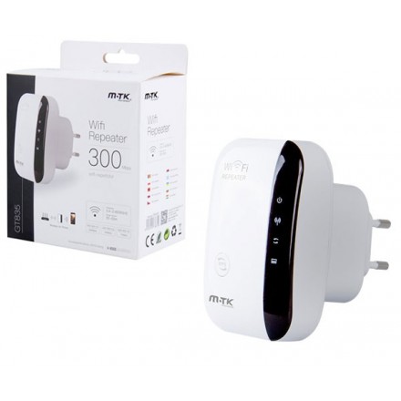 REPETIDOR WIFI 300MBPS GT835 2.4GHZ BLANCO MTK