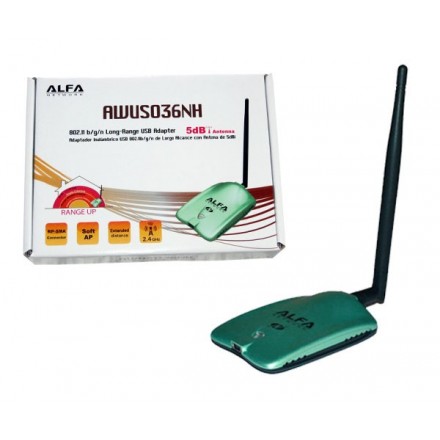 ADAPTADOR WIFI USB ALFA NETWORK AWUS036NH 150MBPS...