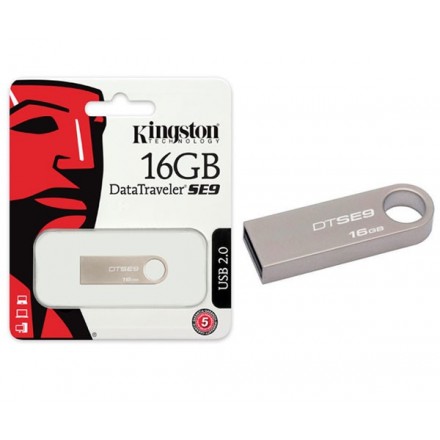 PENDRIVE KINGSTON DTSE9H 16GB USB 2.0 METALIZADO PLATA...