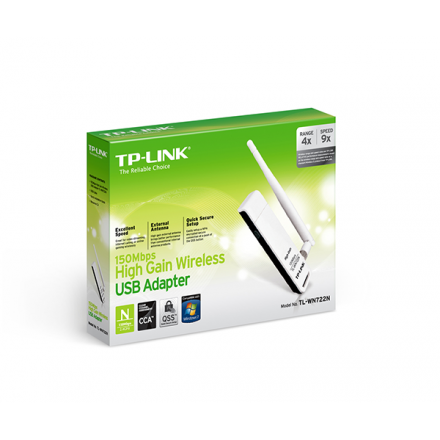 ADAPTADOR USB WIRELESS N TP-LINK 150Mbps A.DESMONTABLE...