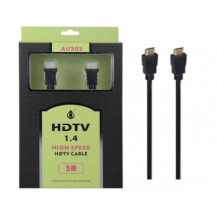 CABLE HDMI 1.4  M/M 5 METROS 4K / AU202 ONE+